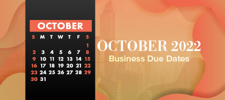 October 2022 Business Due Dates