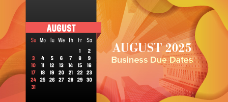 August 2025 Business Due Dates