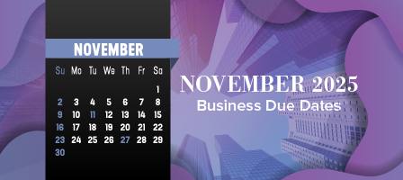 November 2025 Business Due Dates