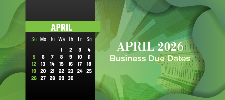 April 2026 Business Due Dates