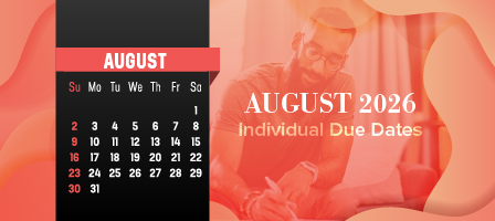 August 2026 Individual Due Dates