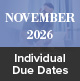 November 2026 Individual Due Dates