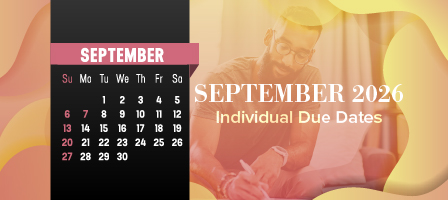 September 2026 Individual Due Dates